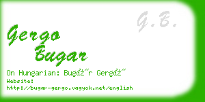 gergo bugar business card